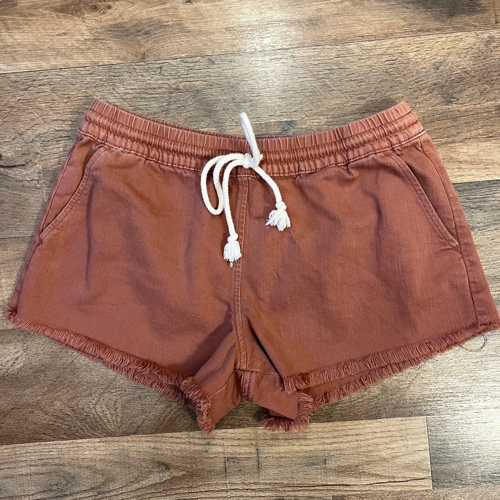 Aerie High Waist Rust Shorts